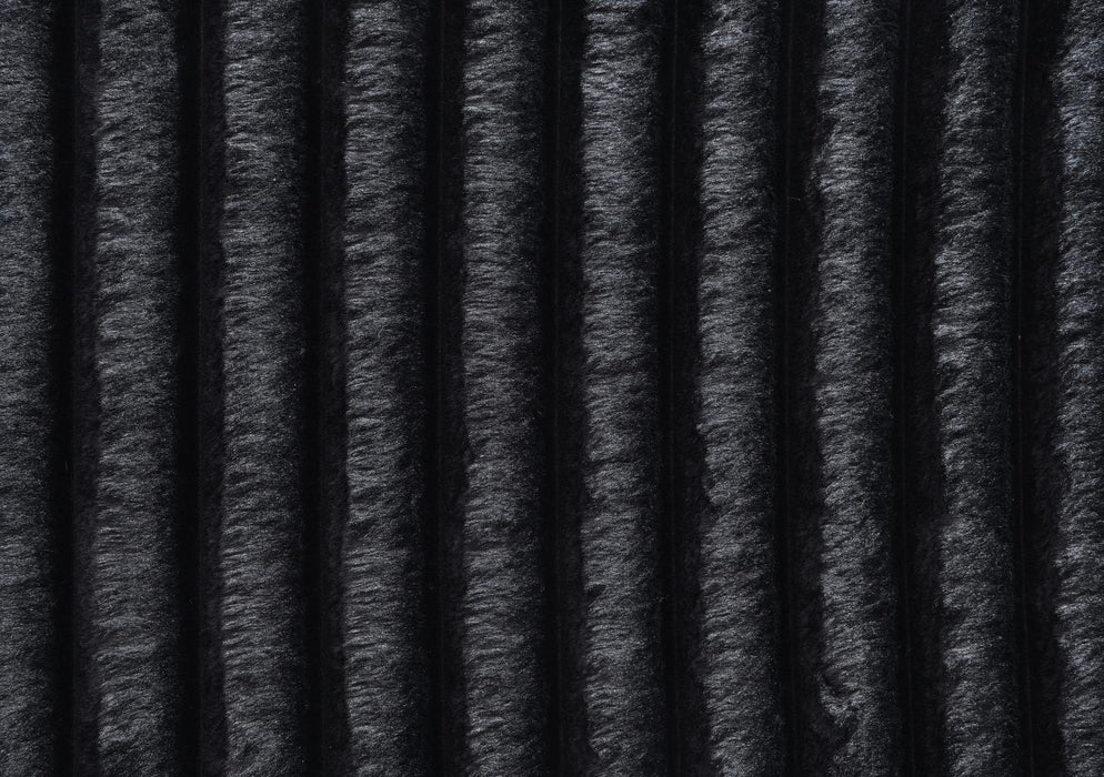 U247 - Corduroy 3 Piece Sectional - Black