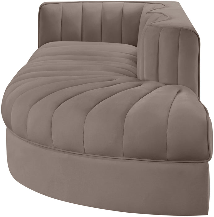 Rummi - Velvet Performance Fabric Upholstered 3 Piece Modular Sectional - Stylish Home Furniture