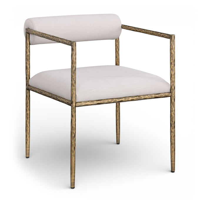 Axis - Linen Textured Beige Fabric Upholstered Dining Chair (Set of 2) - Stylish Home Furniture