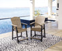 Fairen Trail - 5 Pc. - Counter Dining Set - Black / Driftwood - Stylish Home Furniture