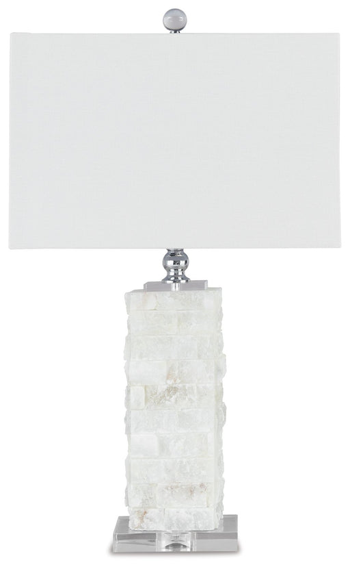 Malise - Alabaster Table Lamp  - White - Stylish Home Furniture
