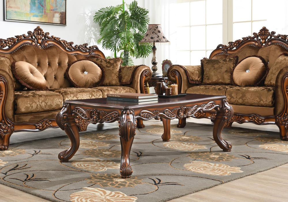 T204 - Coffee Table & 2 End Tables - Dark Brown