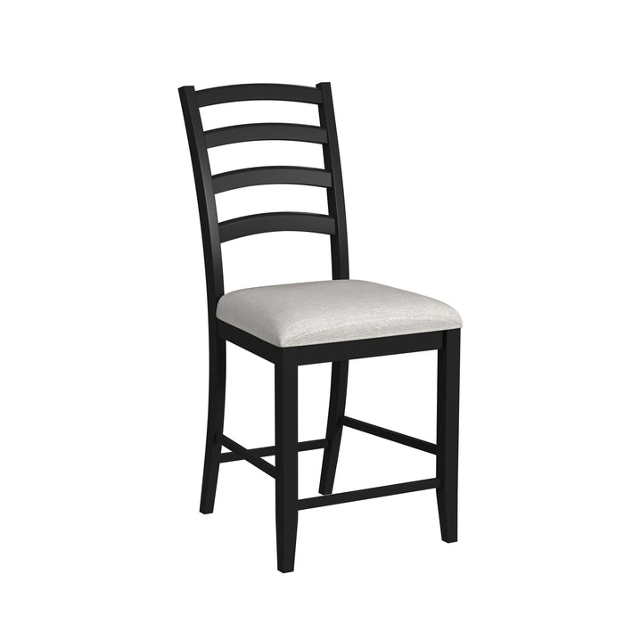 Tulane - 5 Piece Dining Set (Counter Table & 4 Counter Chairs) - Oak & Black - Stylish Home Furniture