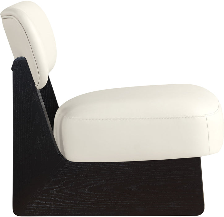 Vetra - Vegan Leather Upholstered Accent Chair With Black Base - Stylish Home Furniture