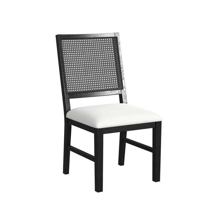 Bahama Breeze - Fabric Dining Chair (Set of 2) - White / Black - Stylish Home Furniture
