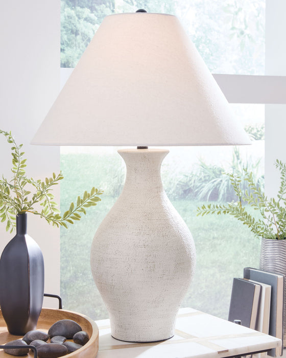 Ashbend - Ceramic Table Lamp - Antique White - Stylish Home Furniture