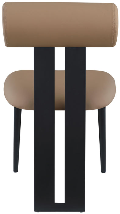 Dario - Faux Leather Dining Chair With Black Frame (Set of 2)