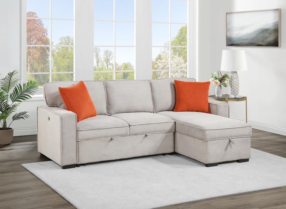 U393 - Sofa Chaise Sectional - Beige