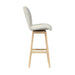 Cambrie - Upholstered Swivel Bar Stool With Boucle (Set of 2) - Beige / Natural - Stylish Home Furniture