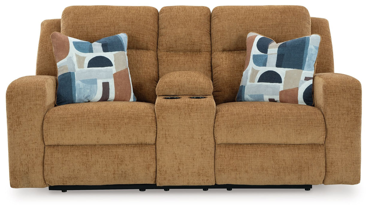 Kanlow - Dbl Reclining Loveseat With Console