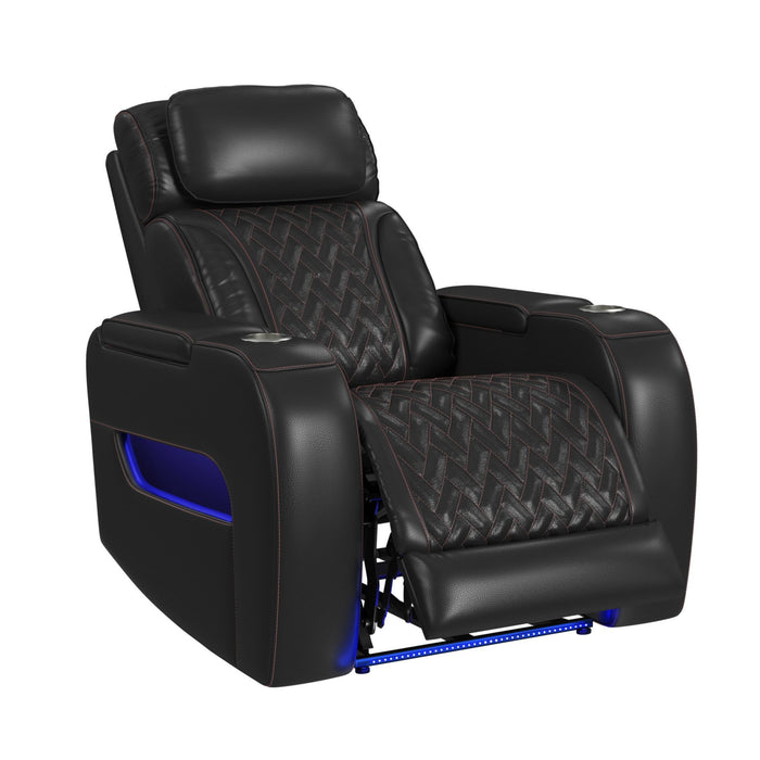 Prime Time - P3 Recliner With LED And Wireless Charger Pocket - Stylish Home Furniture