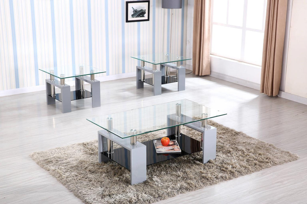T311 - Coffee Table & 2 End Tables - Gray