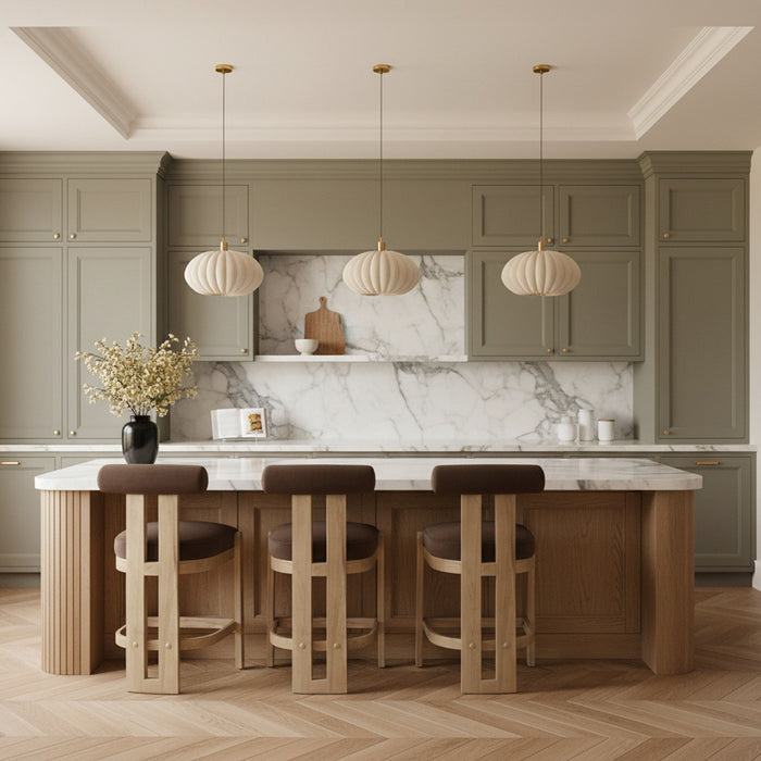 Arienzo - Velvet Performance Fabric Upholstered Counter Stool (Set of 2)