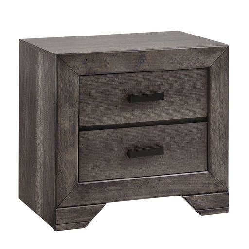 Nathan - Nightstand - Gray Oak Finish - Stylish Home Furniture
