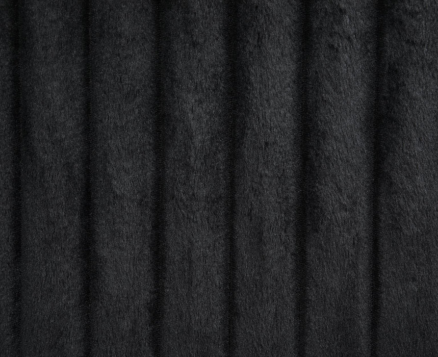 U112 - Corduroy Motion Loveseat - Black - Stylish Home Furniture