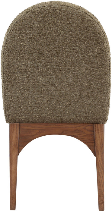 Waldorf - Boucle Dining Side Chair With Brown Legs