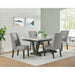 Everdeen - Side Chair With Gray Fabric and Nail Heads (Set of 2) - Charcoal - Stylish Home Furniture