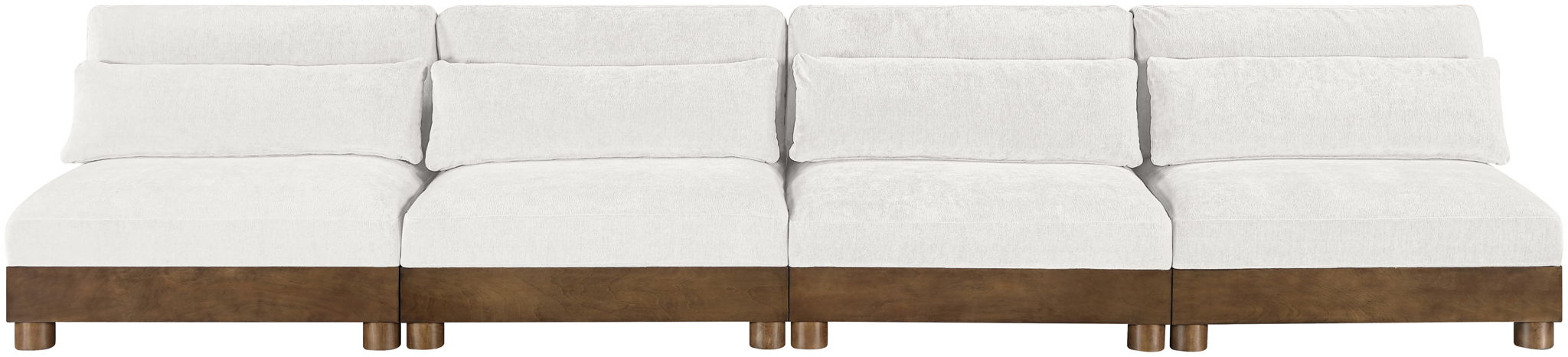 Turin - Chenille Fabric Upholstered Modular Sectional - Cream - Stylish Home Furniture
