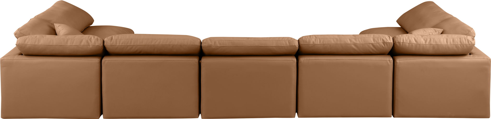 Indulge - Faux Leather 7 Piece Modular U-Shaped Sectional - Stylish Home Furniture