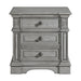 Glenmore - 3-Drawer Nightstand With USB - Aged Gray - Stylish Home Furniture