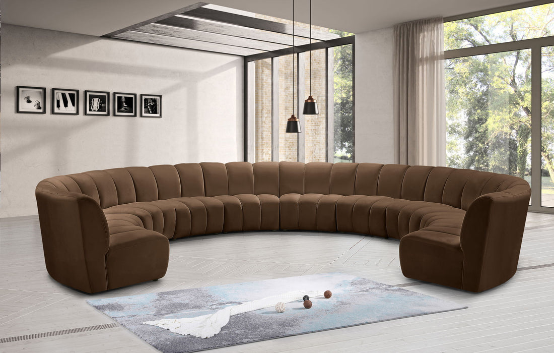 Infinity - 10 Piece Velvet Modular Sectional