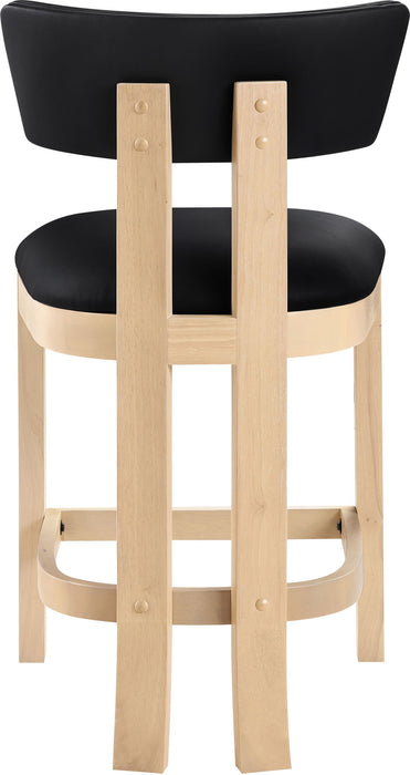 Lavrin - Vegan Leather Counter Stool (Set of 2) - Natural Base