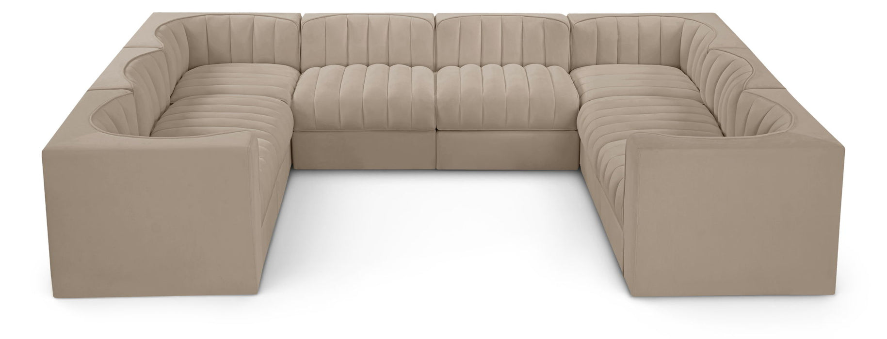 Rummi - Velvet Performance Fabric Upholstered Modular Sectional - Stylish Home Furniture
