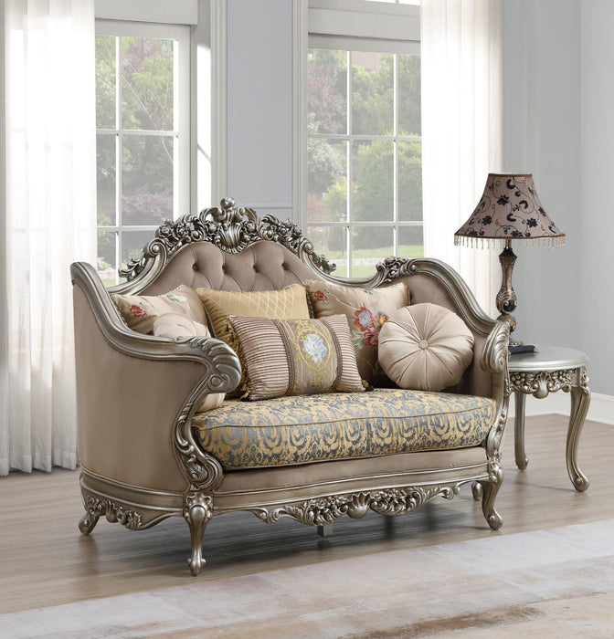 U197 - Traditional Loveseat - Brown