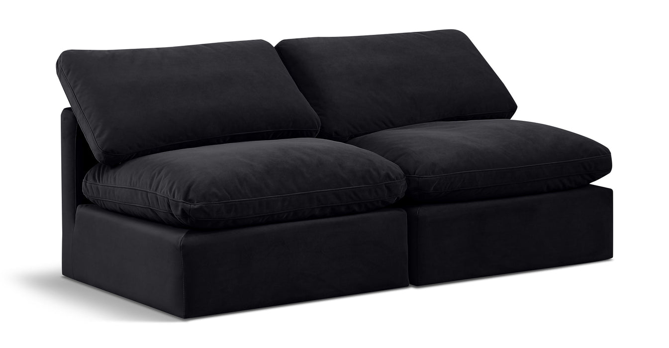 Indulge - Velvet 2 Seat Modular Armless Sofa