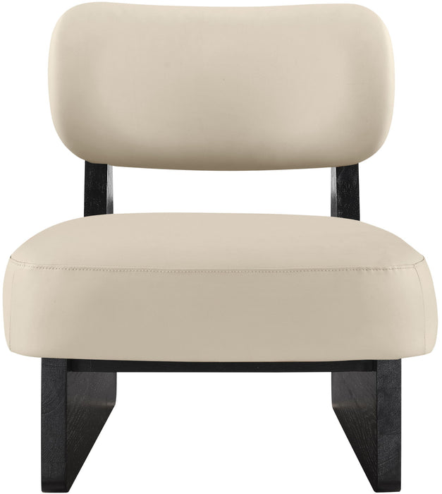 Vetra - Vegan Leather Upholstered Accent Chair With Black Base - Stylish Home Furniture