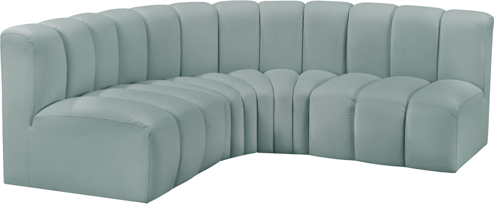 Arc - Faux Leather 4 Piece Corner Modular Sofa