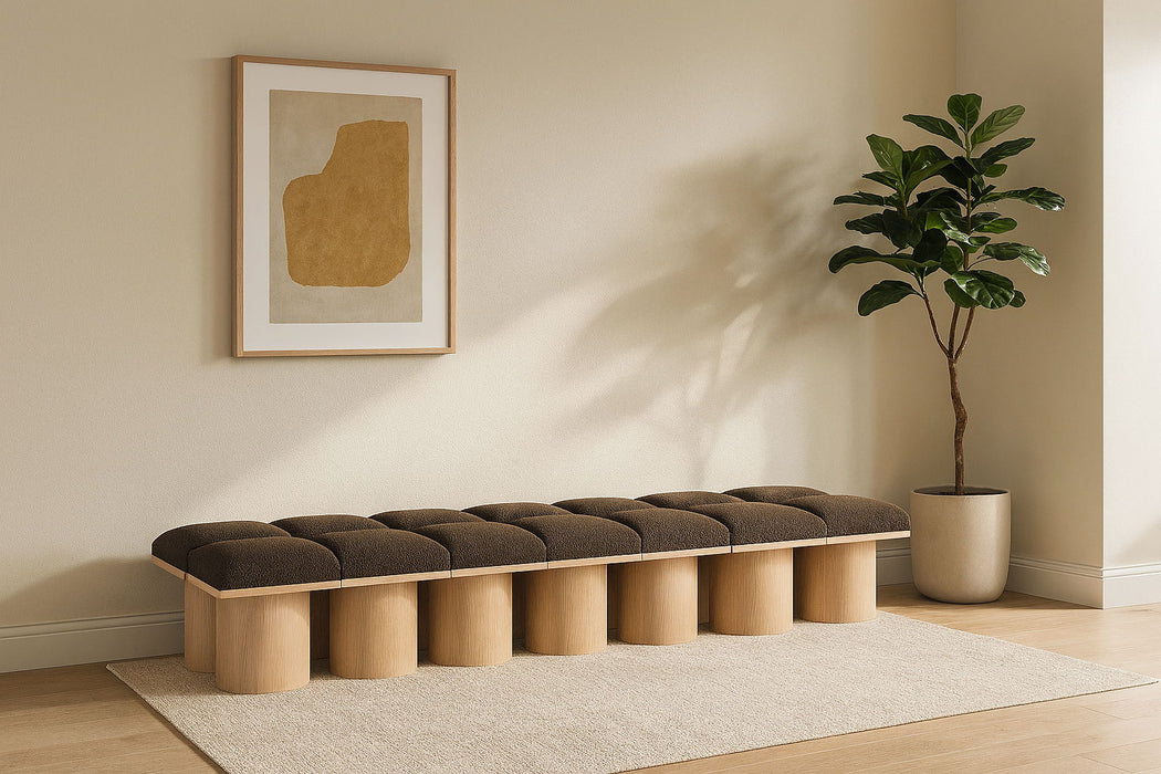 Pavilion - 14 Piece Modular Bench With Natural Base
