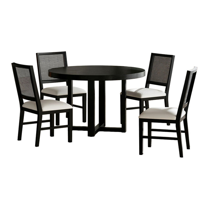 Bahama Breeze - 5 Piece Standard Height Dining Set (Table And Four Chairs) - Black - Stylish Home Furniture