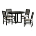 Bahama Breeze - 5 Piece Standard Height Dining Set (Table And Four Chairs) - Black - Stylish Home Furniture