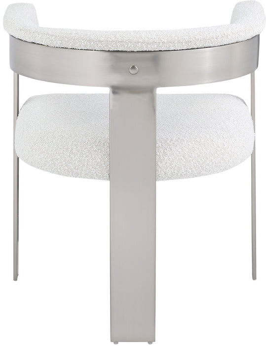 Romeo - Boucle Dining Chair With Silver Base (Set of 2)