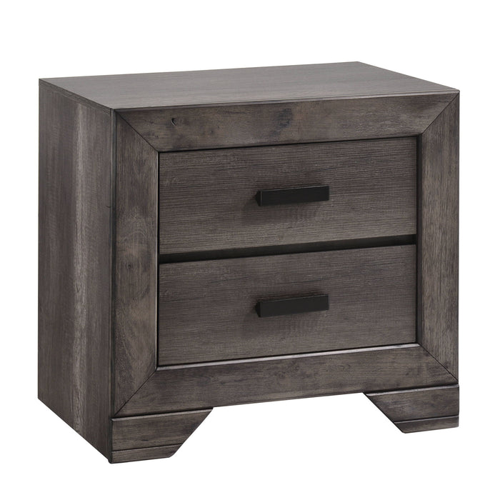 Nathan - Nightstand - Gray Oak Finish - Stylish Home Furniture
