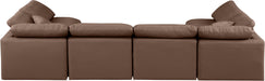 Indulge - Faux Leather 6 Piece Modular U-Shaped Sectional - Stylish Home Furniture