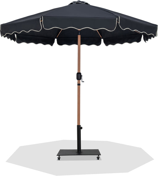Amalfi - Aluminum Patio Umbrella - Black Base / Light Brown Pole