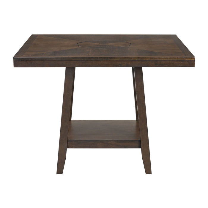 Seneca - Square Counter Table With Lazy Susan - Stylish Home Furniture