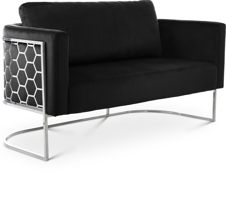 Casa - Loveseat with Chrome Legs