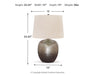 Magalie - Metal Table Lamp  - Antique Silver Finish - Stylish Home Furniture