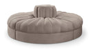 Rummi - Round Velvet Performance Fabric Upholstered 4 Piece Modular Sofa - Stylish Home Furniture