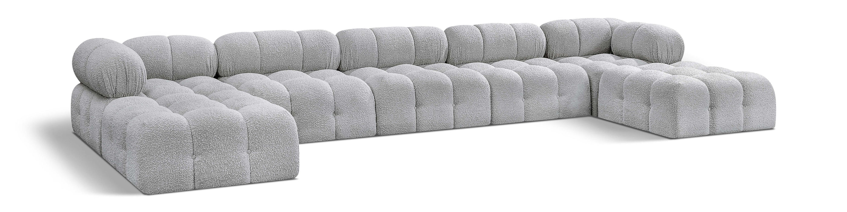 Ames - 7 Piece Fabric Modular U-Shaped Sectional