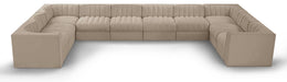 Rummi - Velvet Performance Fabric Upholstered 10 Piece Modular Sectional - Stylish Home Furniture