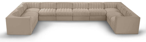 Rummi - Velvet Performance Fabric Upholstered 10 Piece Modular Sectional - Stylish Home Furniture