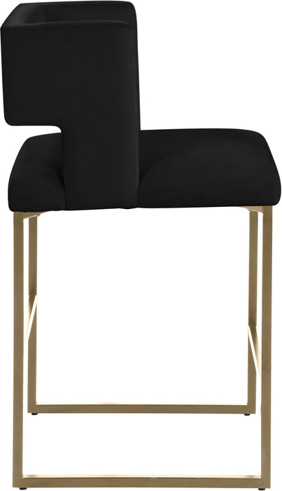 Caleb - Counter Stool with Gold Legs (Set of 2)