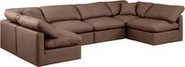 Indulge - Faux Leather 6 Piece Modular U-Shaped Sectional - Stylish Home Furniture