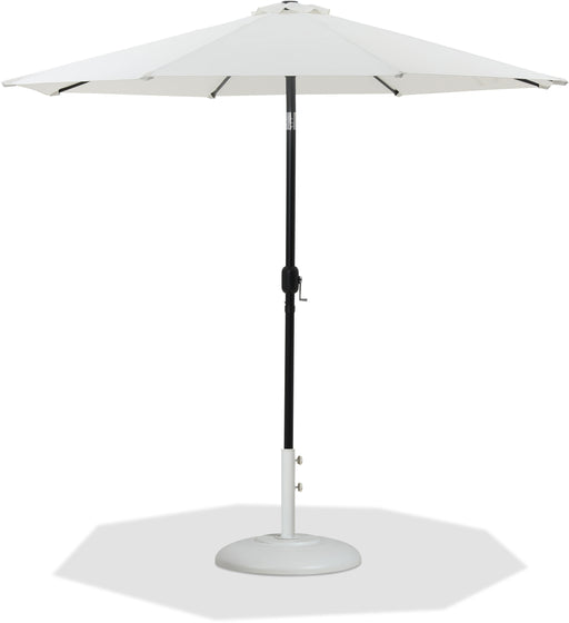 Fiji - Aluminum Patio Umbrella With Round White And Black Base
