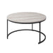 Forma - 4 Piece Occasional Set (1 Coffee, 1 Large End Table & 1 Stool, 1 Small End Table) - Black / White / Gray - Stylish Home Furniture