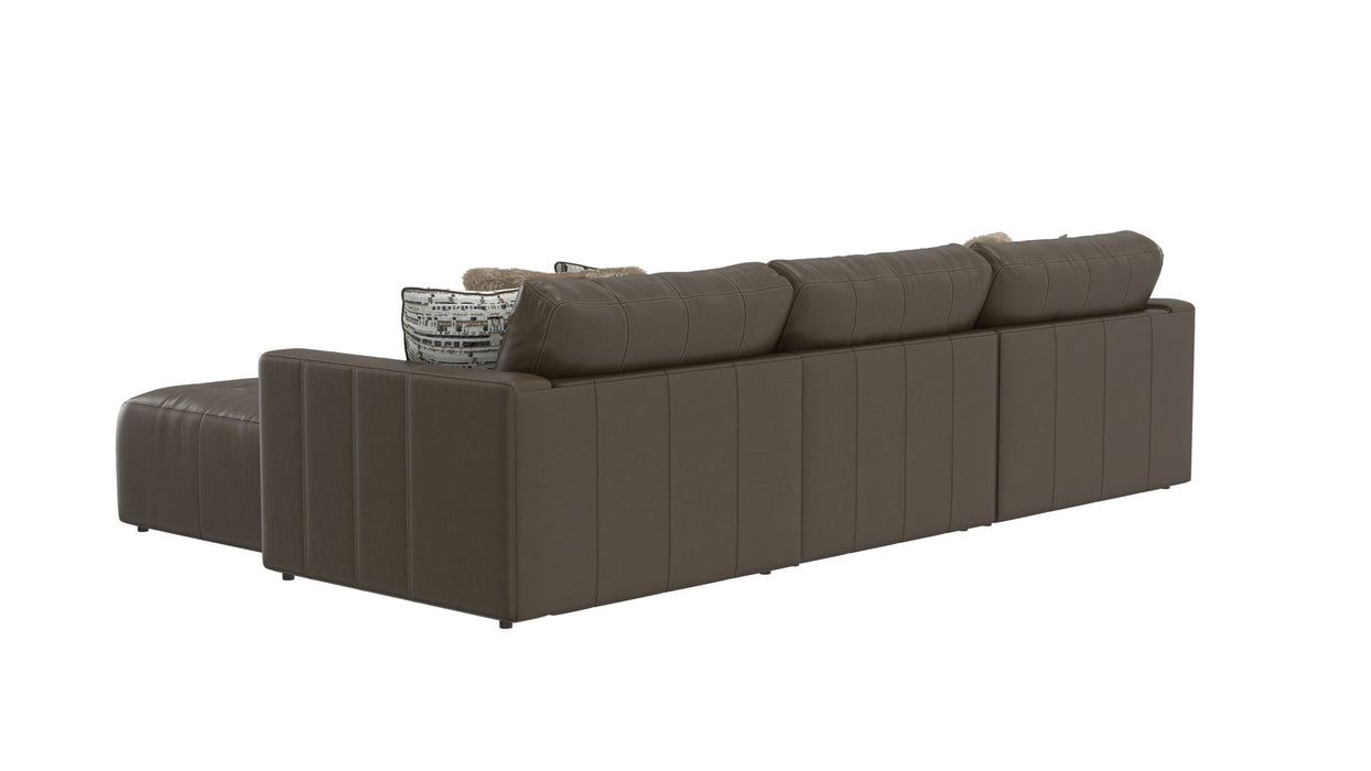 Siena - 4 Piece Modular Sectional With Cuddler Seat Cushions And Included Accent Pillows - Chocolate - Stylish Home Furniture